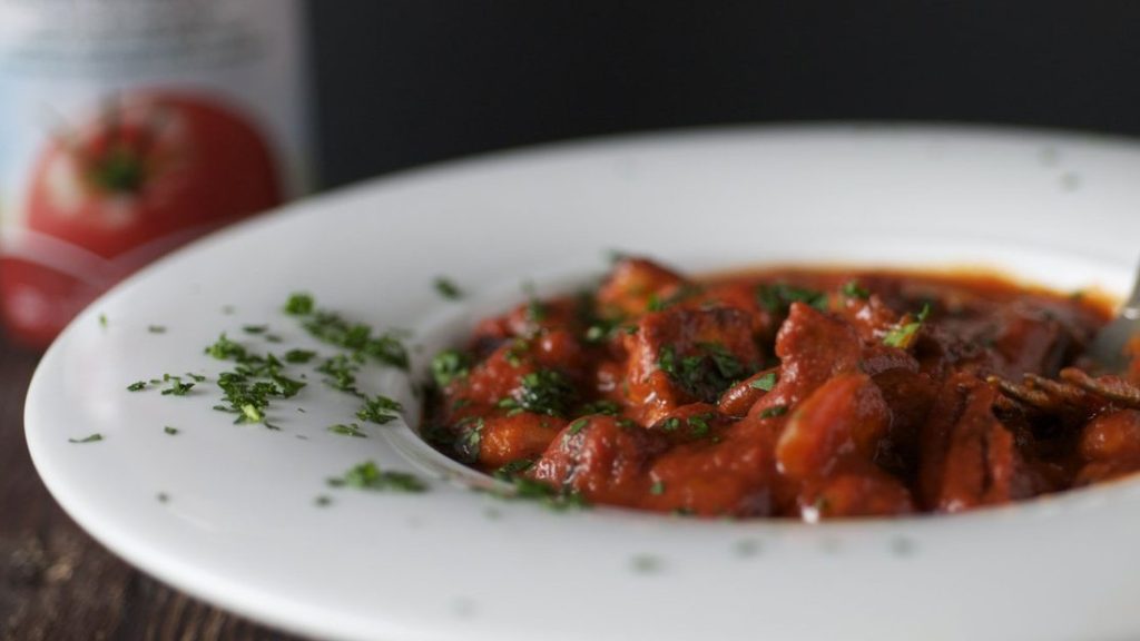 Octopus met zeespaghetti