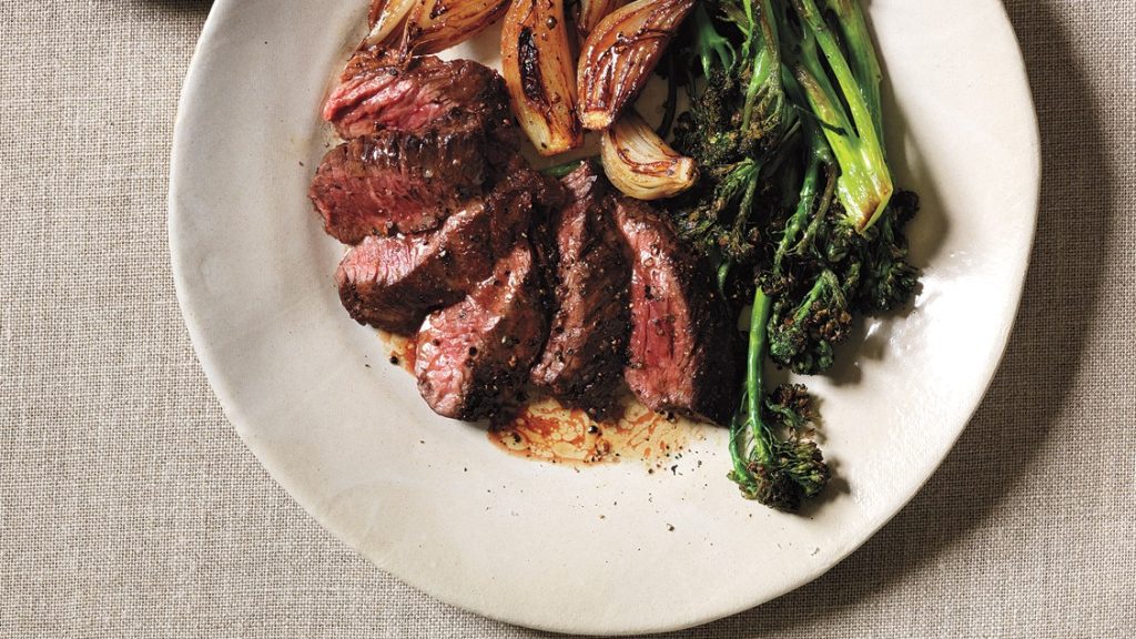 Steak met broccolini
