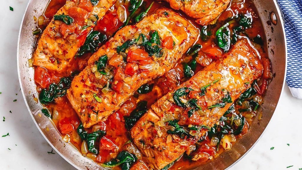 Zalm met tomaten