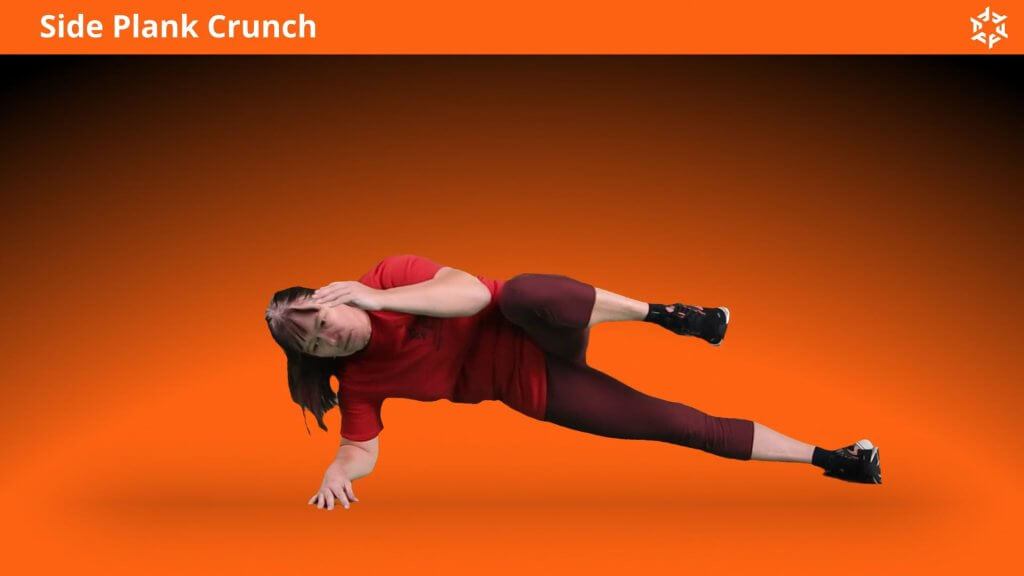 Korte en duidelijke uitleg om Side Plank Crunch op een correcte manier uit te voeren en veel voorkomende fouten te vermijden.