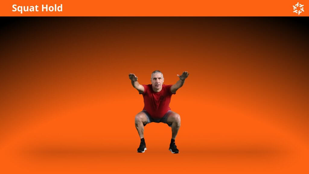 Explication courte et claire pour effectuer Squat Hold correctement et éviter les erreurs courantes.