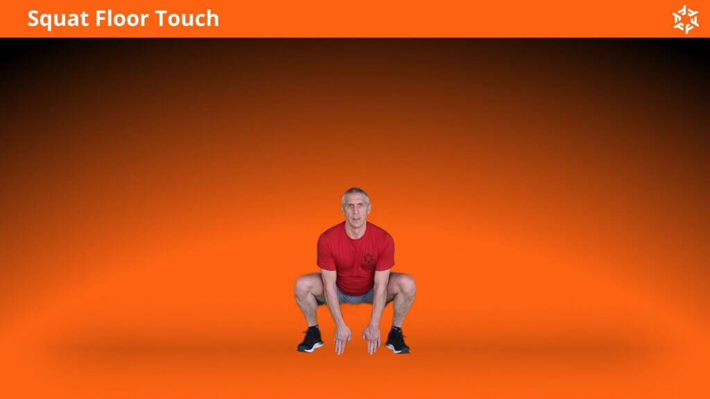 Short and clear explanation to perform Squat Floor Touch correctly and avoid common mistakes.