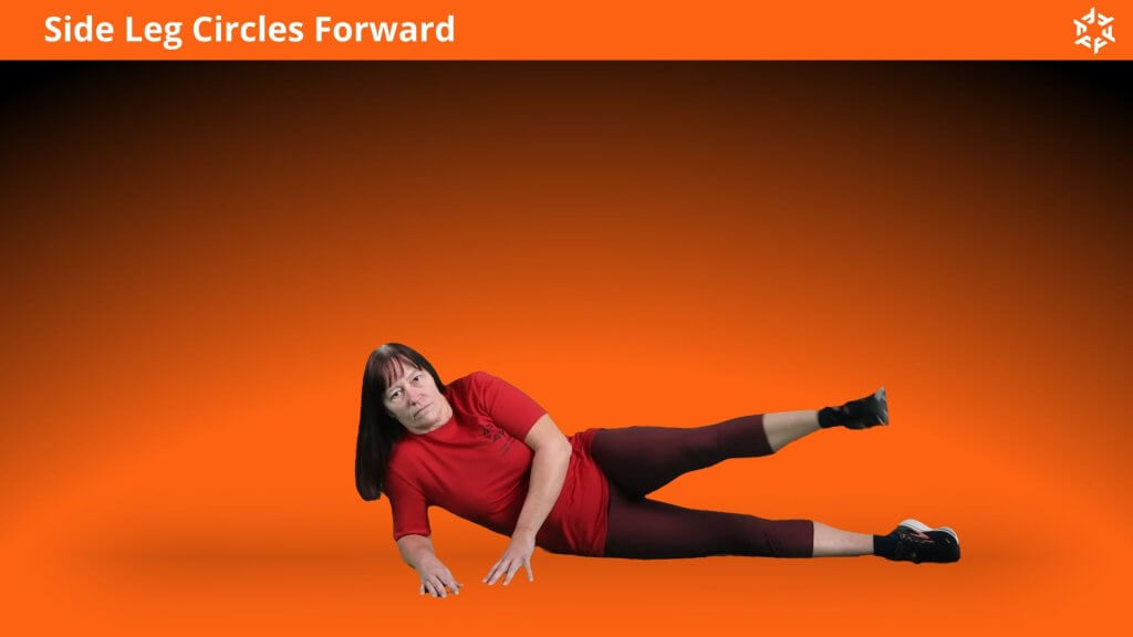 Explication courte et claire pour effectuer Side Leg Circles Forward correctement et éviter les erreurs courantes.