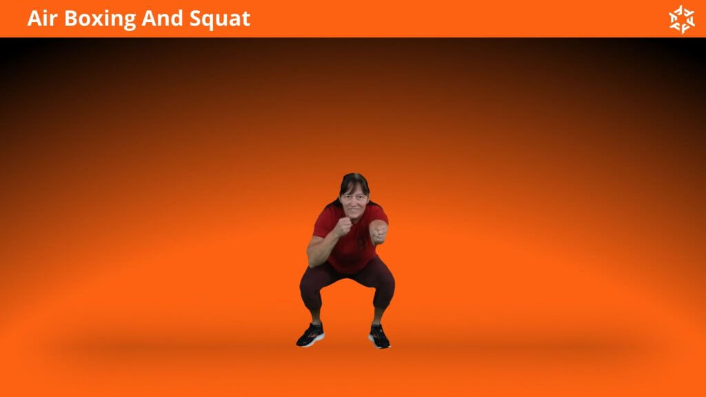 Korte en duidelijke uitleg om Air Boxing And Squat op een correcte manier uit te voeren en veel voorkomende fouten te vermijden.