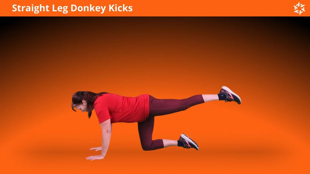 Korte en duidelijke uitleg om Straight Leg Donkey Kick op een correcte manier uit te voeren en veel voorkomende fouten te vermijden.