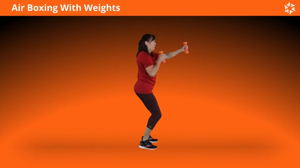 Short and clear explanation to perform Air Boxing With Weights correctly and avoid common mistakes.