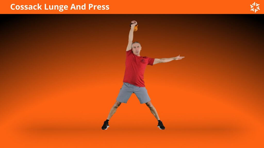 Short and clear explanation to perform Cossack Lunge And Press correctly and avoid common mistakes.