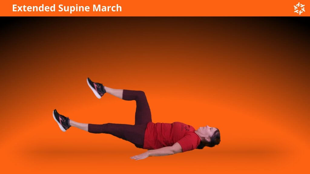 Short and clear explanation to perform Extended Supine March correctly and avoid common mistakes.