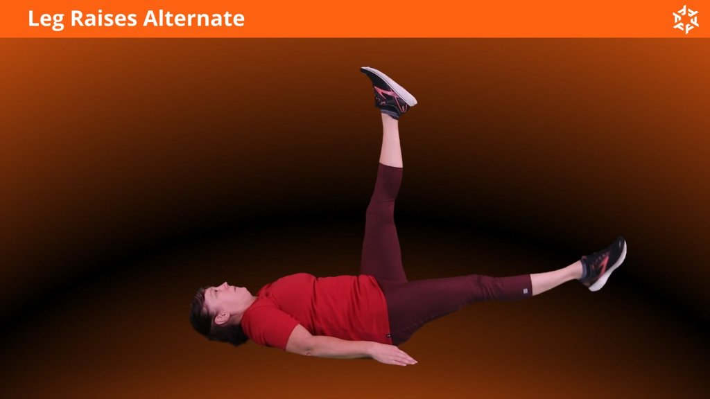 Short and clear explanation to perform Leg Raises Alternate correctly and avoid common mistakes.