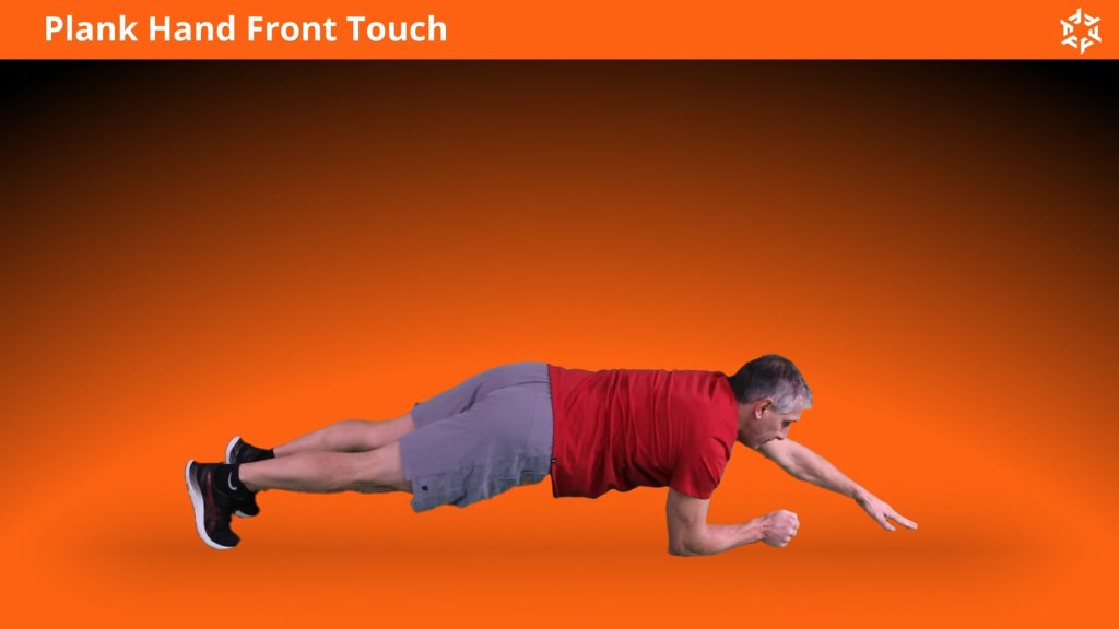 Short and clear explanation to perform Plank Hand Front Touch correctly and avoid common mistakes.