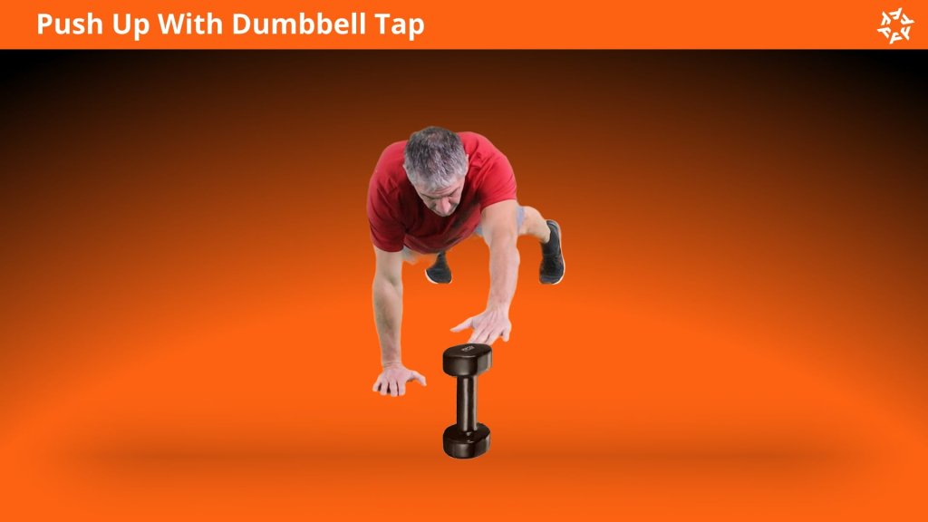 Short and clear explanation to perform Push Up With Dumbbell Tap correctly and avoid common mistakes.