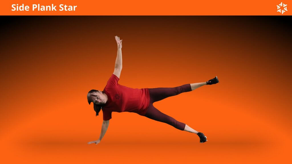 Explication courte et claire pour effectuer Side Plank Star correctement et éviter les erreurs courantes.