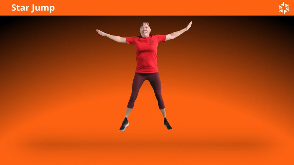 Korte en duidelijke uitleg om Star Jump op een correcte manier uit te voeren en veel voorkomende fouten te vermijden.