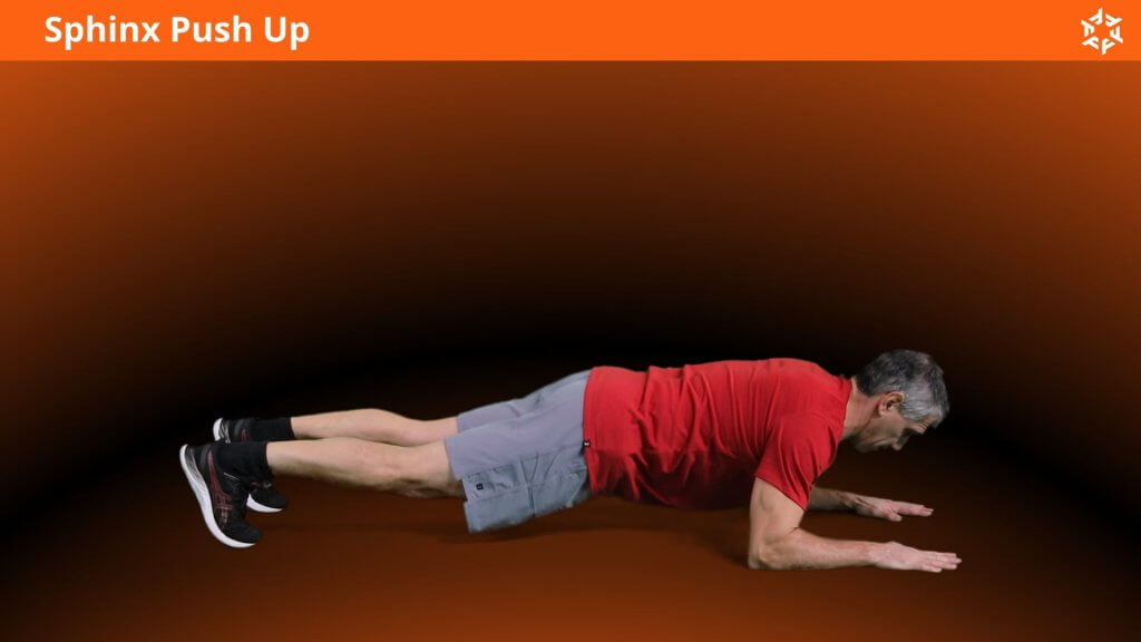 Short and clear explanation to perform Sphinx Push Up correctly and avoid common mistakes.