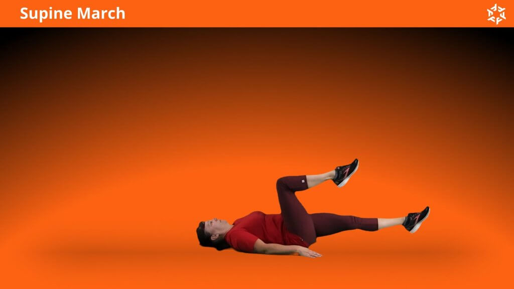 Short and clear explanation to perform Supine March correctly and avoid common mistakes.