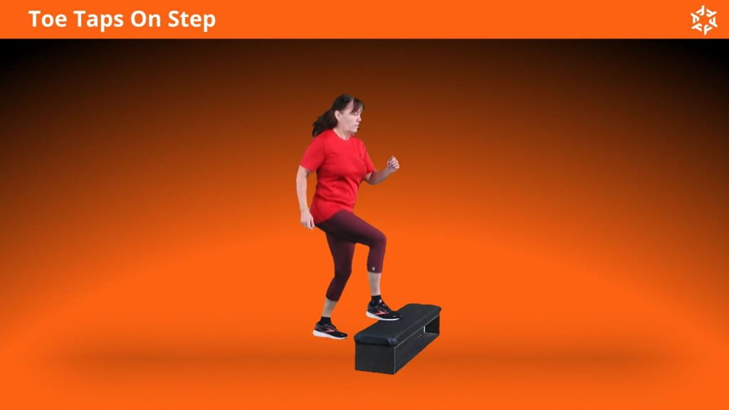 Short and clear explanation to perform Toe Taps On Step correctly and avoid common mistakes.