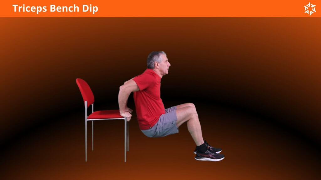 Short and clear explanation to perform Triceps Bench Dip correctly and avoid common mistakes.
