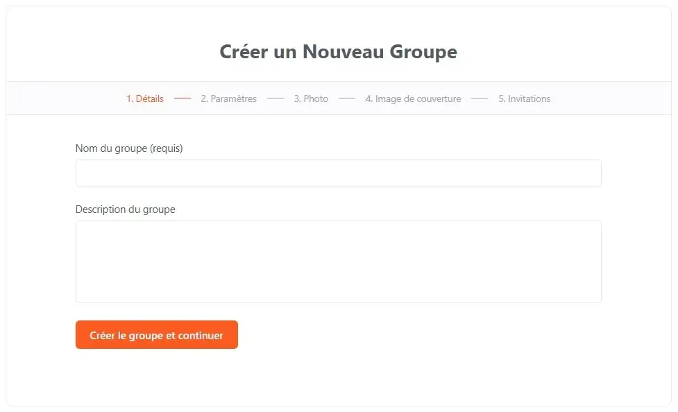 Een nieuwe groep maken FR