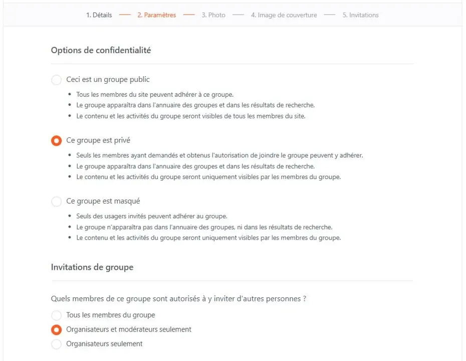Groep-Privacy instellingen FR