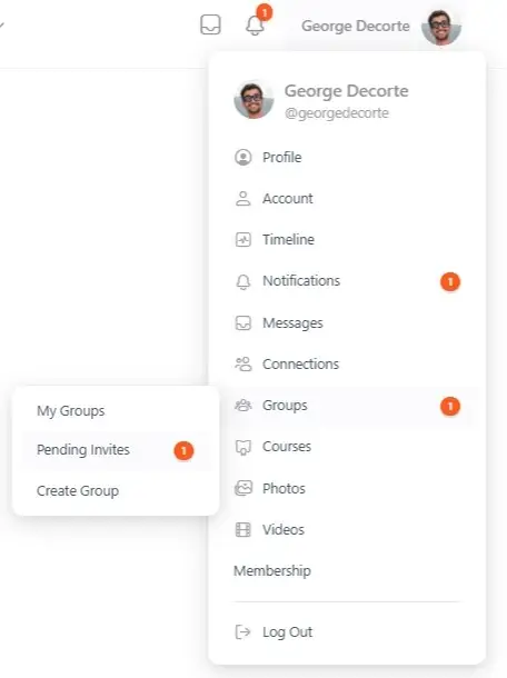 Pending invites EN