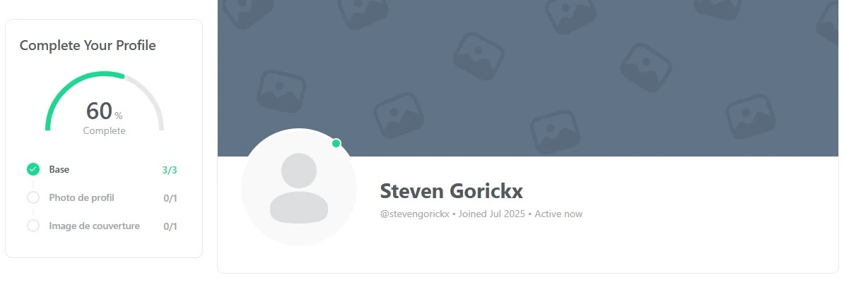 Profiel Steven niet compleet EN