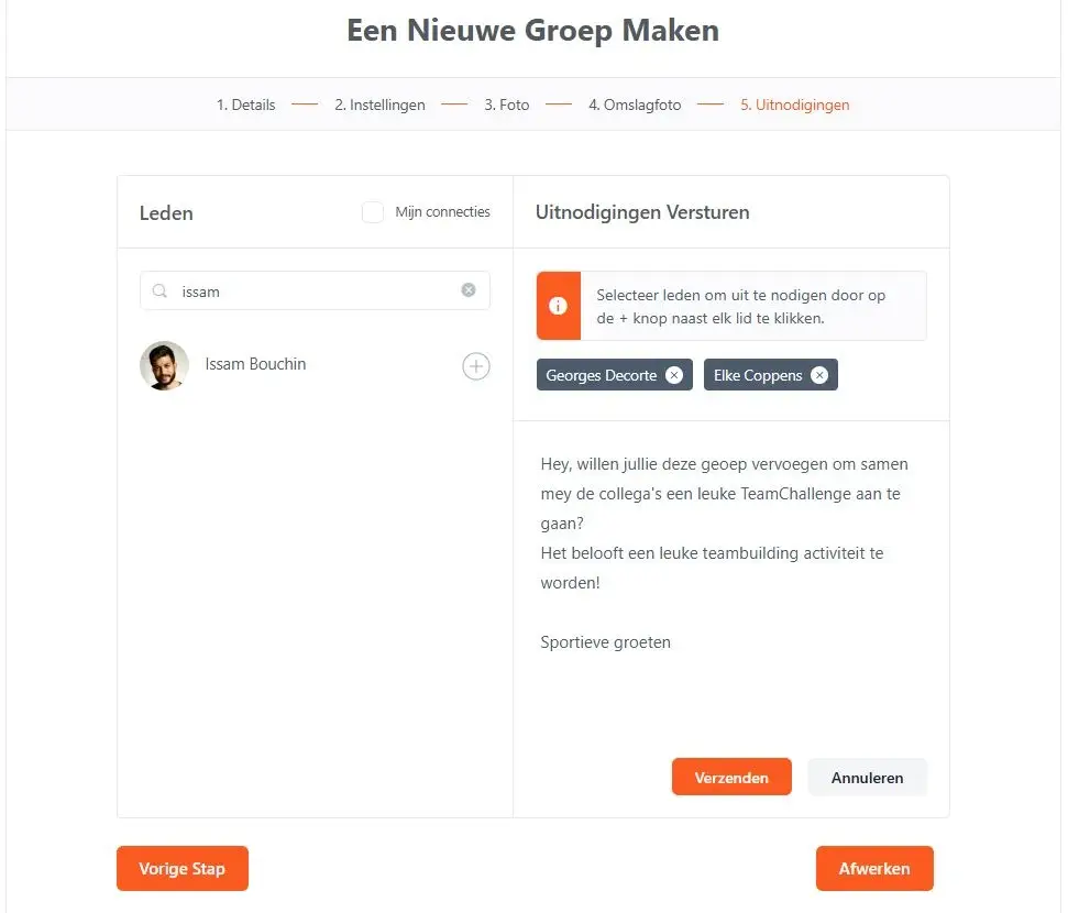 Uitnodigingen versturen